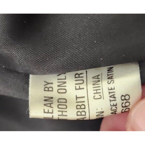 Niki Real Rabbit Fur Bomber Jacket Women’s Size L Black Genuine Fur Short Coat L - Picture 10 of 16